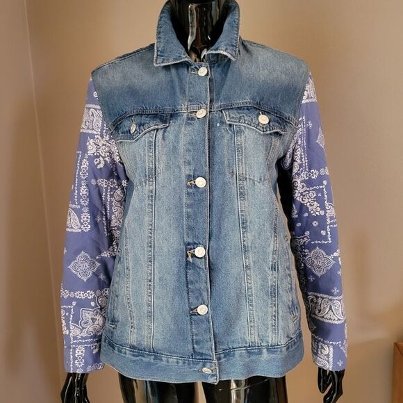 Kensie Vintage Luxe Denim Jacket New Without Tags Size Small - Picture 5 of 6